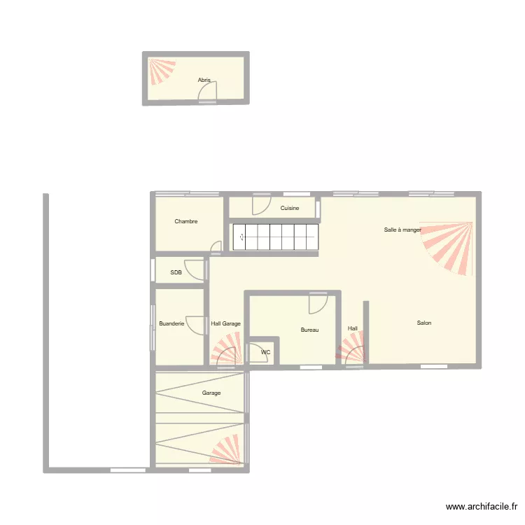 Plan Constantin Cam&eacute;ra. Plan de 10 pièces et 59 m²