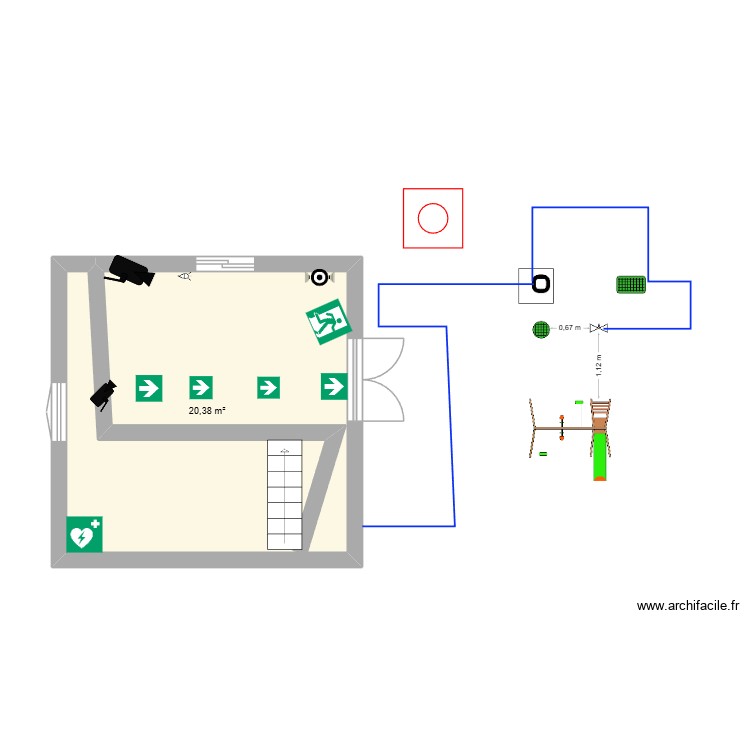 maison carre. Plan de 0 pièce et 0 m2