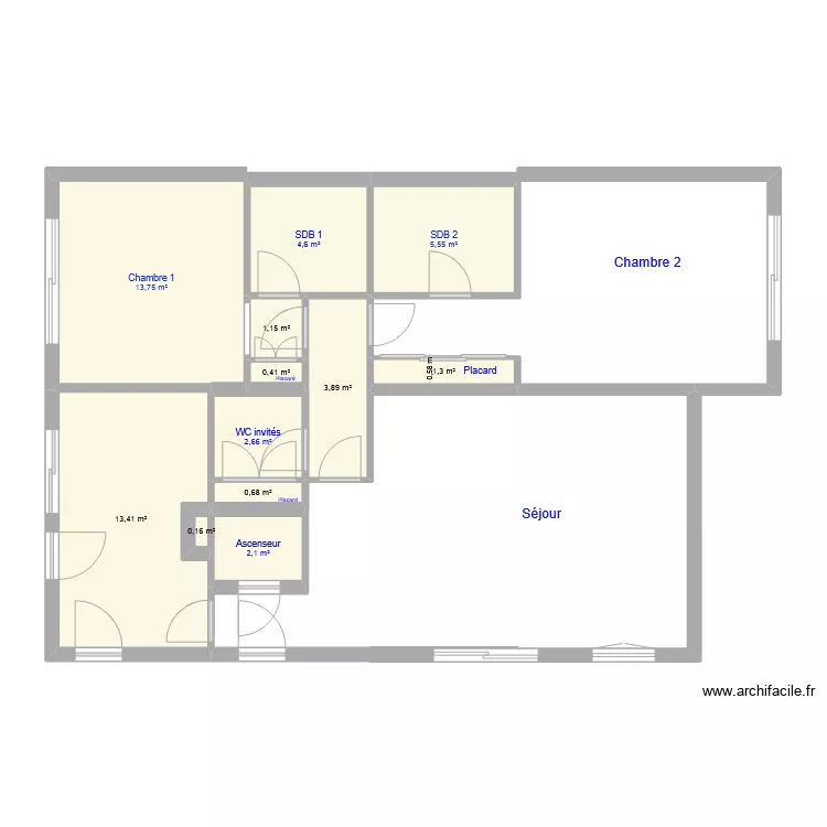 APPARTEMENT CROIX DES GARDES Modifi&eacute;. Plan de 