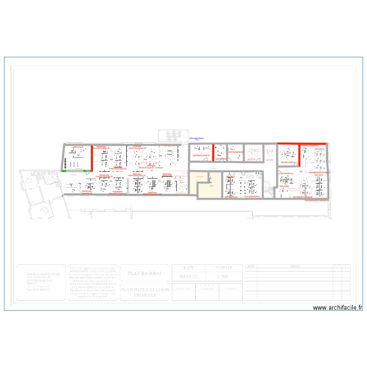 Bat B - R1 -v5. Plan de 8 pièces et 213 m2