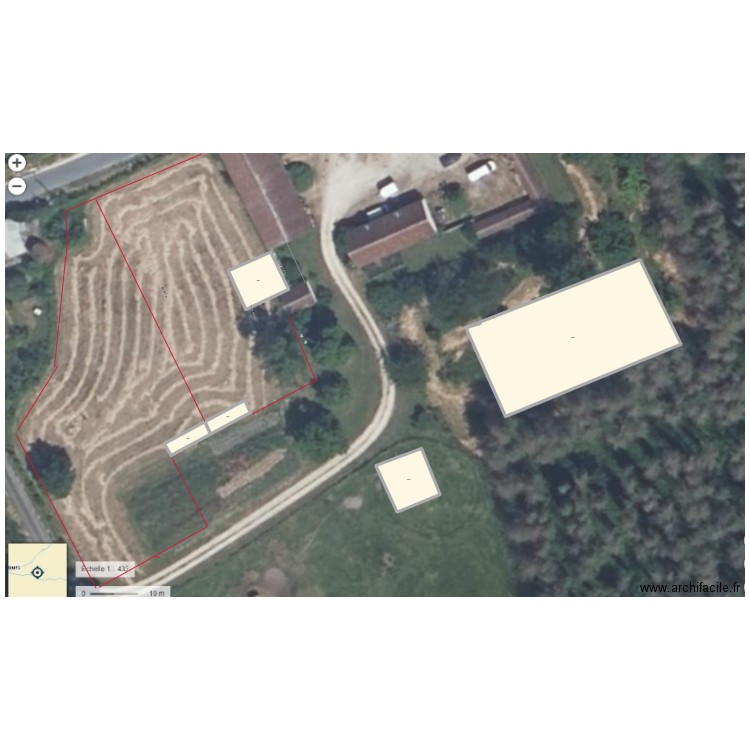 plan carrière. Plan de 5 pièces et 1041 m2