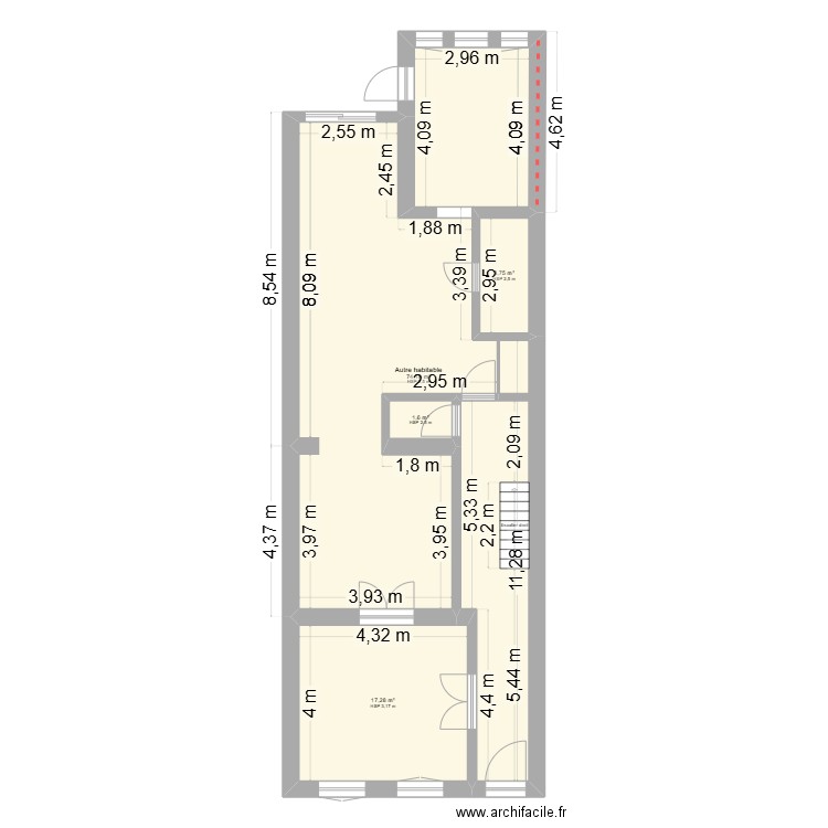 REZ PDF COTATION. Plan de 4 pièces et 97 m2