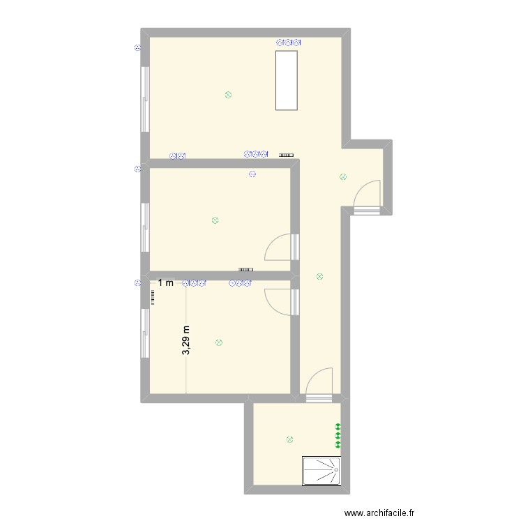 Nathalie. Plan de 4 pièces et 69 m2