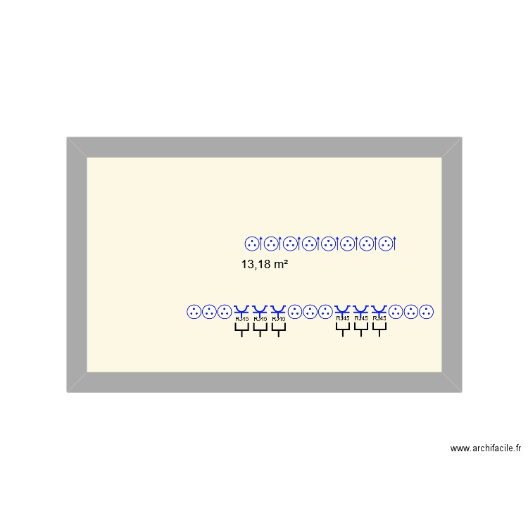 110. Plan de 1 pièce et 13 m2