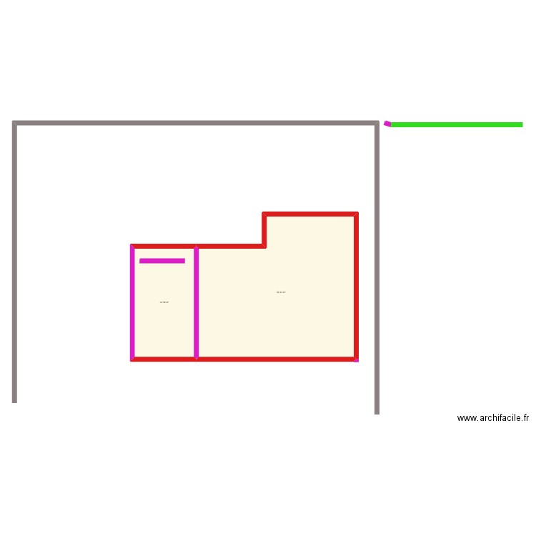 garage3. Plan de 2 pièces et 131 m2