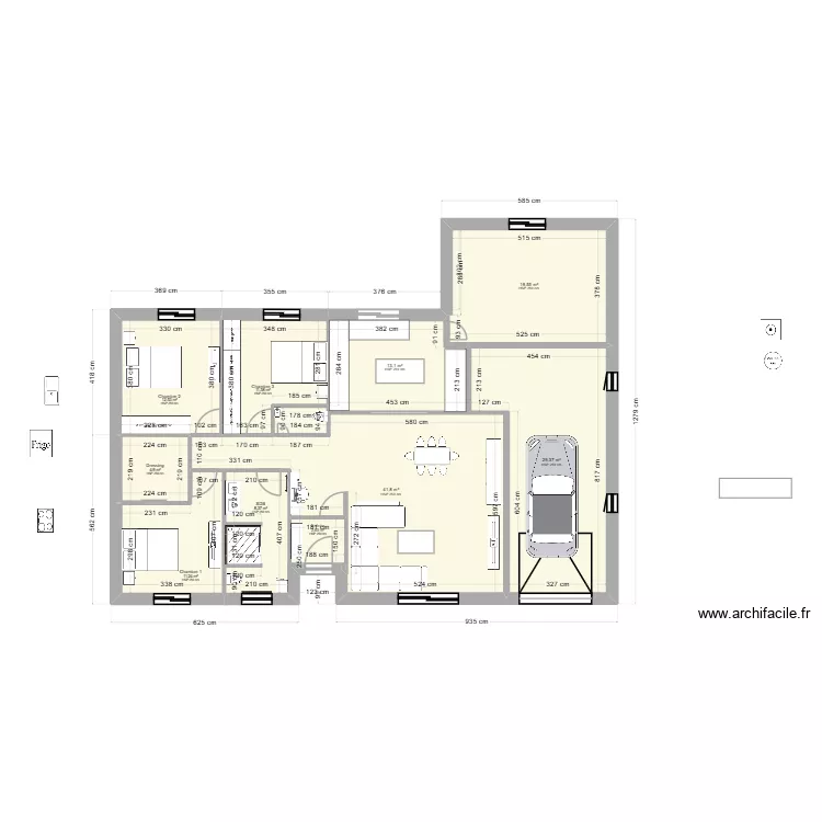 kroum et souria 11. Plan de 10  et 155 m²
