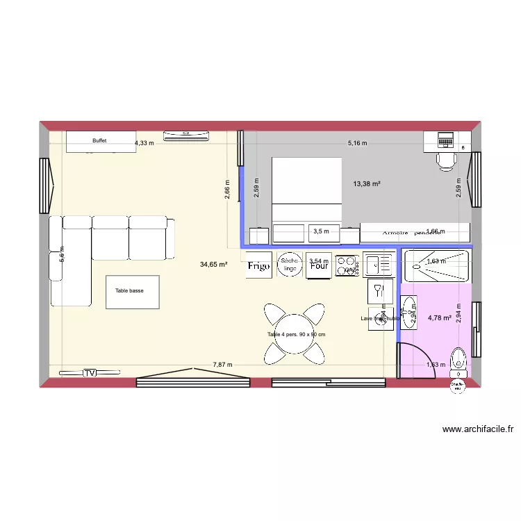 maison NEW BEAT. Plan de 3  et 53 m²