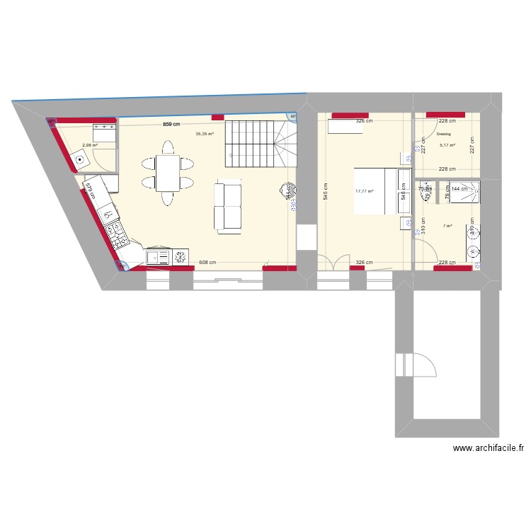 Aménagement 25 La Meffrais (meubles). Plan de 0 pièce et 0 m2