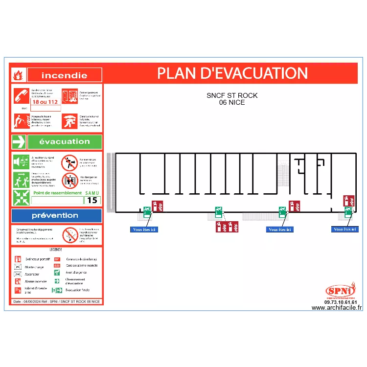 SNCF ST ROCK 06 NICE EVAC. Plan de SNCF ST ROCK 06 NICE EVAC. Plan de