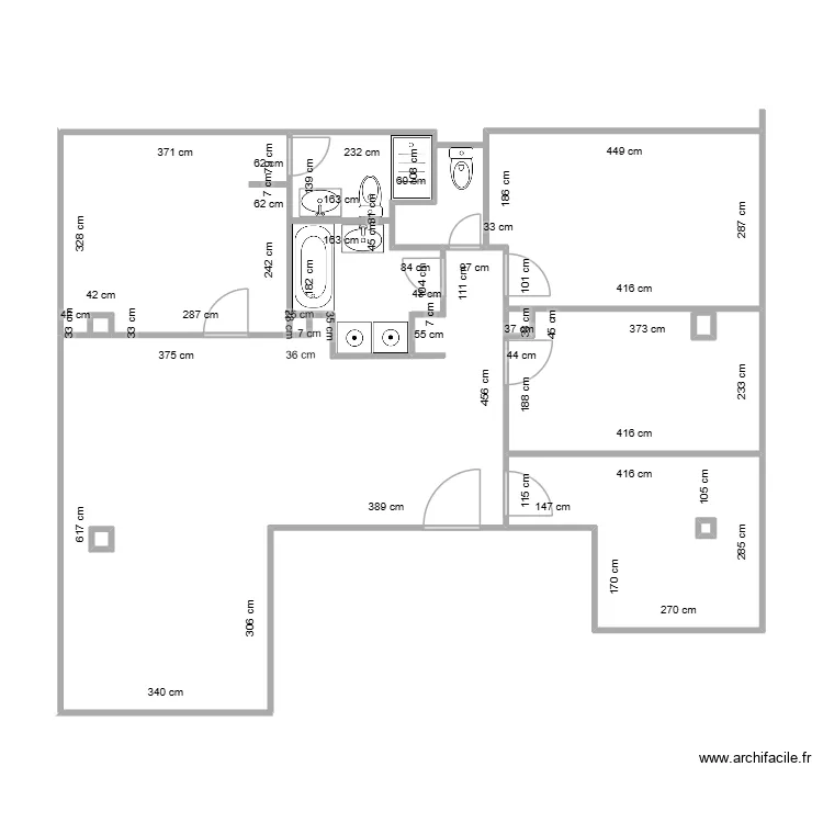 NELVA PROJET SDB. Plan de 11  et 86 m²