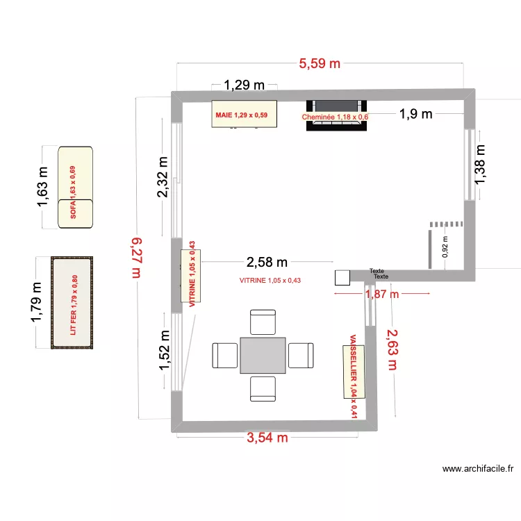 SEJOUR. Plan de 