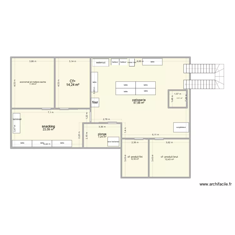 plan2. Plan de 8  et 145 m²