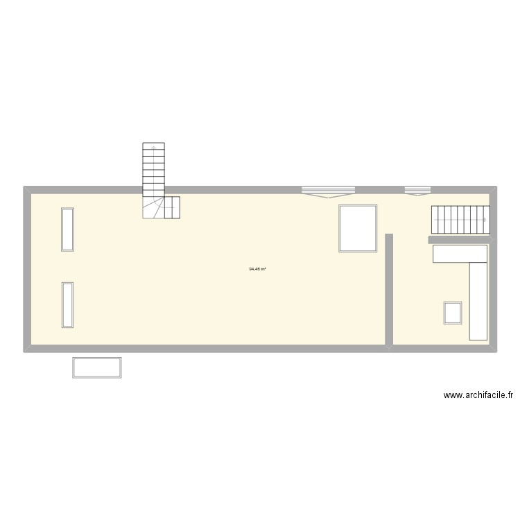 aaaa. Plan de 1 pièce et 94 m2