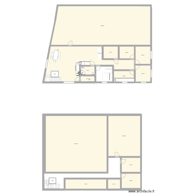 plan étage. Plan de 17 pièces et 445 m2