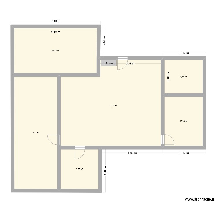 plan2. Plan de 6 pièces et 137 m2