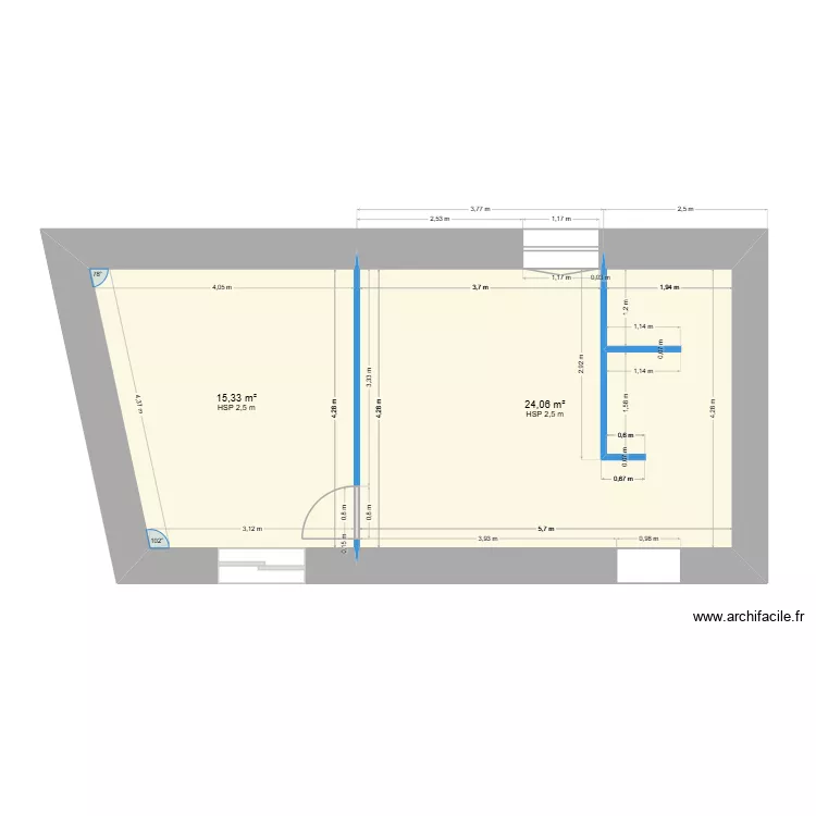 Plan Killien. Plan de 2  et 39 m²