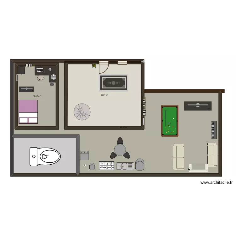 okea4daw3e32. Plan de 4  et 156 m²