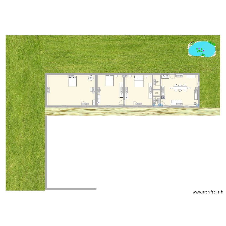 Deforges Bernard et Ginette. Plan de 5 pièces et 136 m2