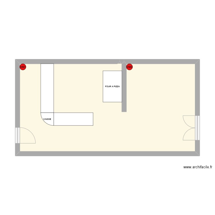 DIVONA PIZZA. Plan de 1 pièce et 49 m2