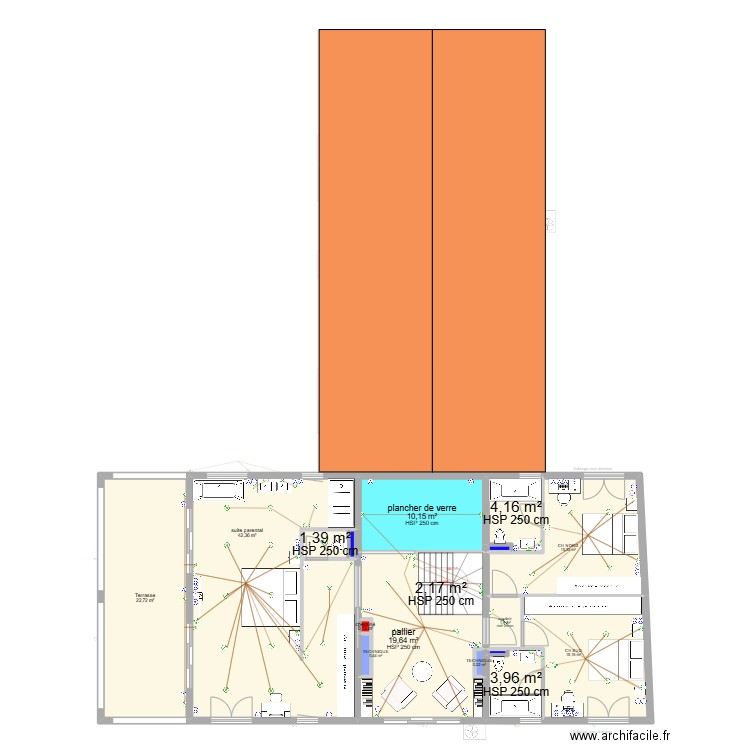 PLAN ELECTRICITE. Plan de 48 pièces et 525 m2