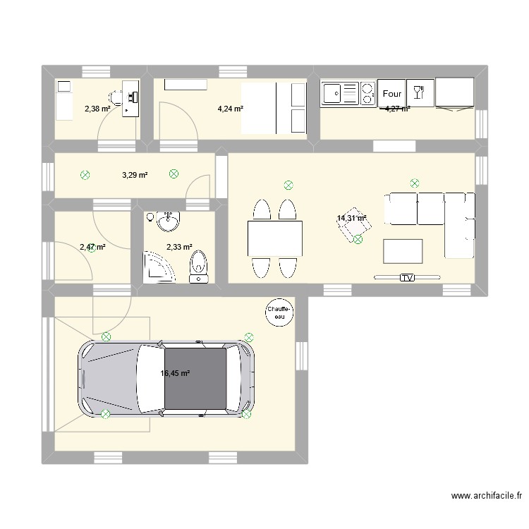 sfgnsfgnsg. Plan de 8 pièces et 50 m2