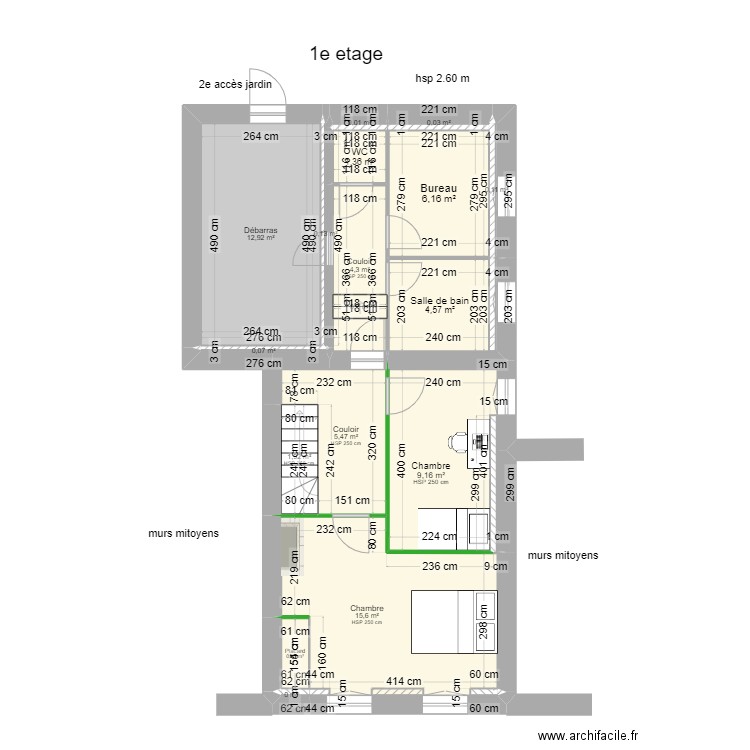 TARDY. Plan de 89 pièces et 374 m2