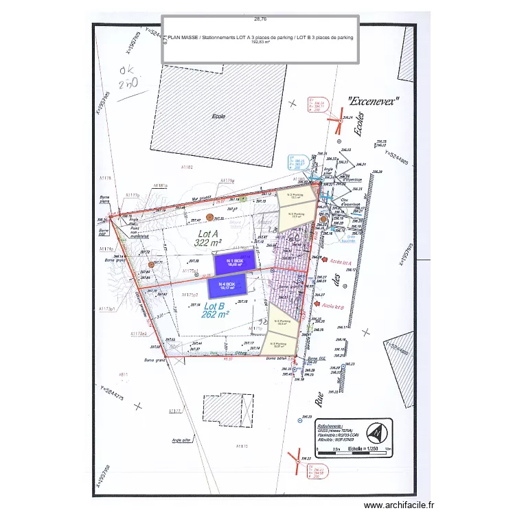 PARKING 220. Plan de 