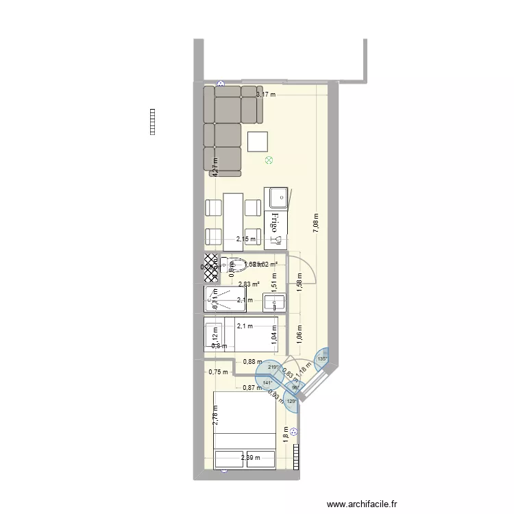 LGC COULOIR DROIT. Plan de 3 et 29 m² LGC COULOIR DROIT. Plan de 3 et 29 m²