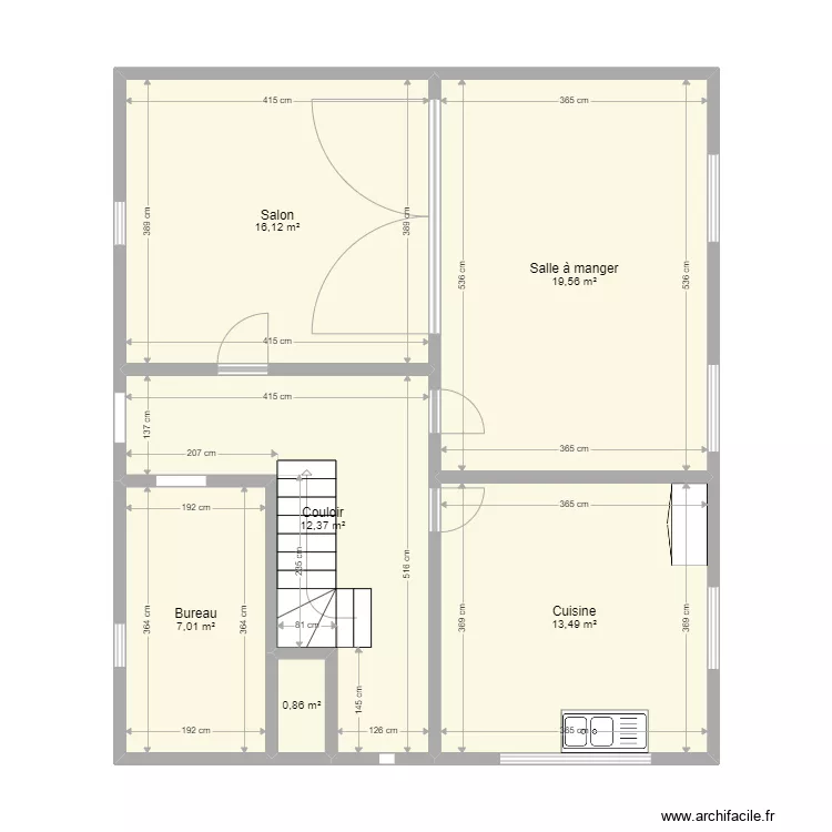 Clichy 1er &eacute;tage. Plan de 