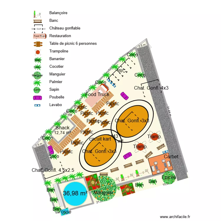 Am&eacute;nagement parcelle. Plan de 