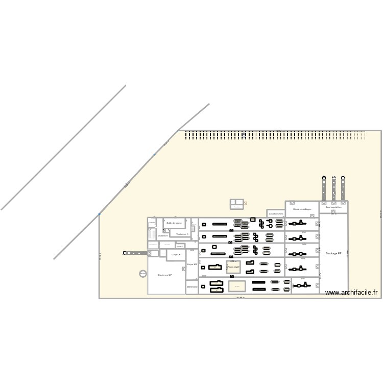 Plan Usine. Plan de 0 pièce et 0 m2