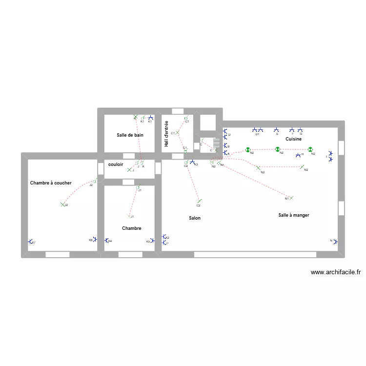 plans molenbeek. Plan de 5  et 46 m²