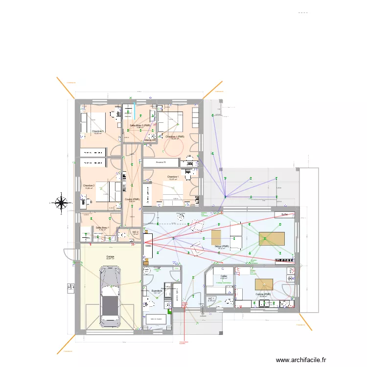 Gorisse PP13 elec spots b. Plan de 14 pièces et 209 m² Gorisse PP13 elec spots b. Plan de 14 pièces et 209 m²