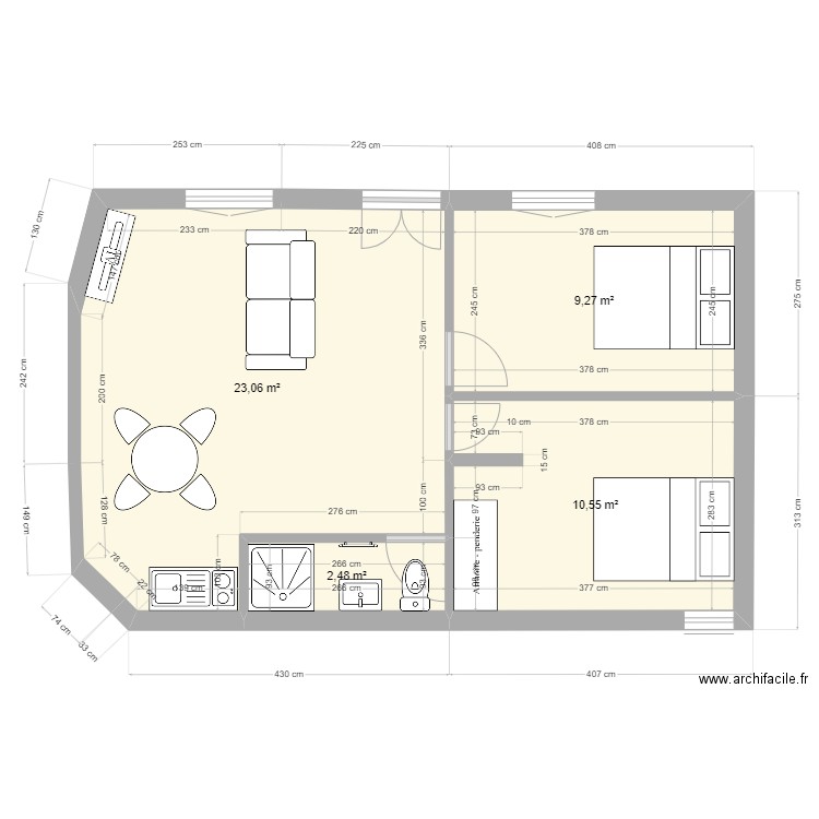 plan de appart 1 bis1. Plan de 0 pièce et 0 m2
