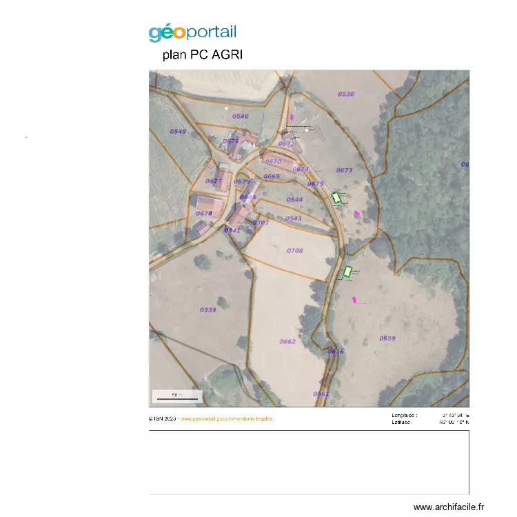 2025-09-29 PLAN PC AGRI 4 distances vues photomontage. Plan de 