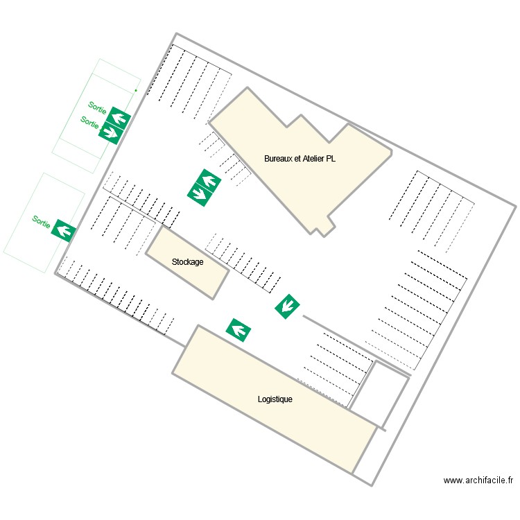 Plan LAZER. Plan de 4 pièces et 274 m2