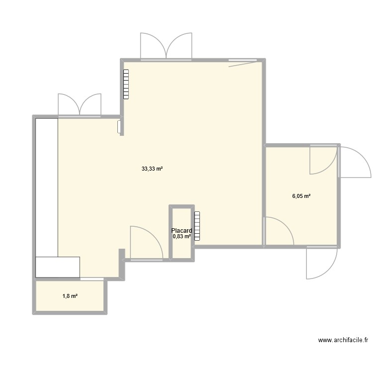 plan chalon. Plan de 4 pièces et 42 m2
