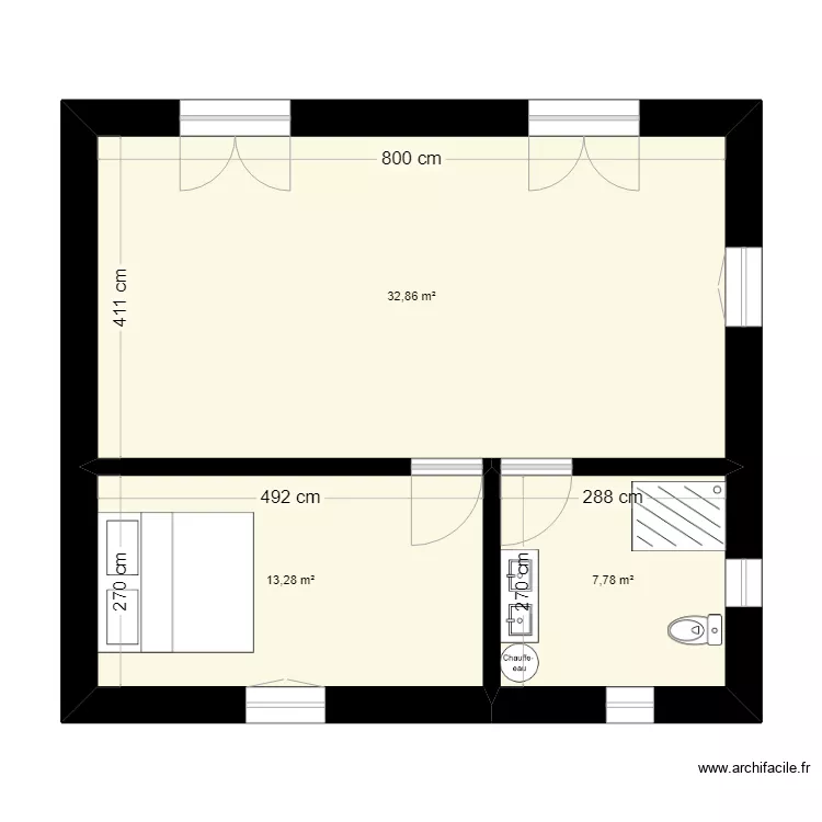 studio. Plan de 