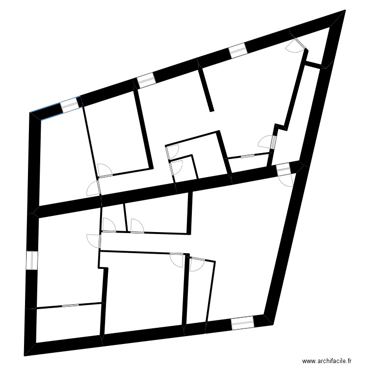 PONTISERE 2. Plan de 17 pièces et 348 m2