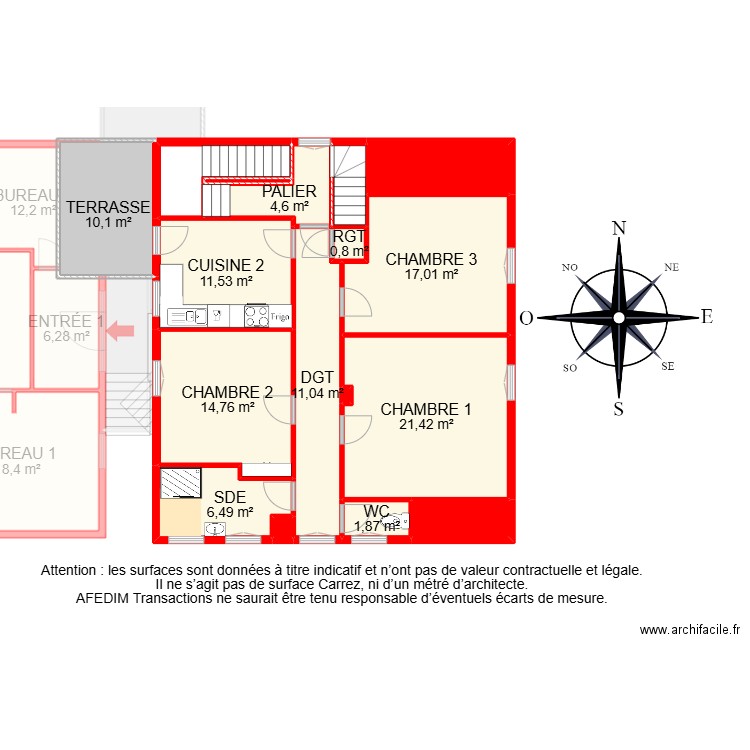 BI 29038-2. Plan de 35 pièces et 248 m2