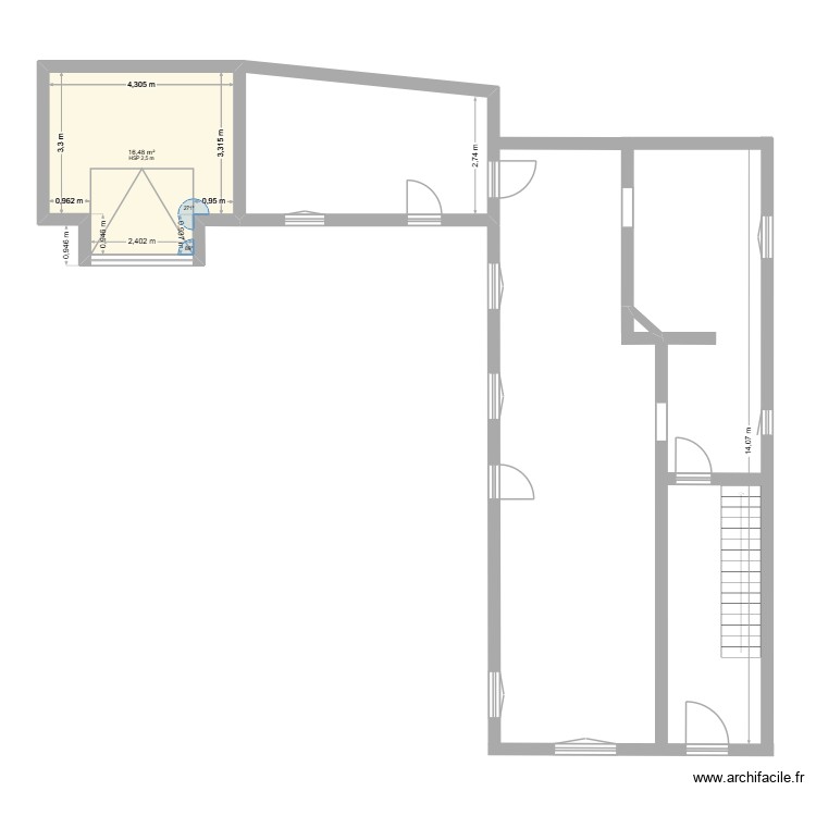 Rez de chauss&eacute;e. Plan de 0 pièce et 0 m2