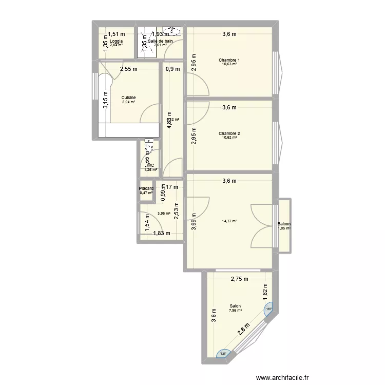 T3 DURUY. Plan de 0 pièce et 0 m2