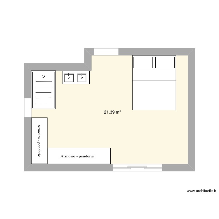 chambre sdb. Plan de 0 pièce et 0 m2
