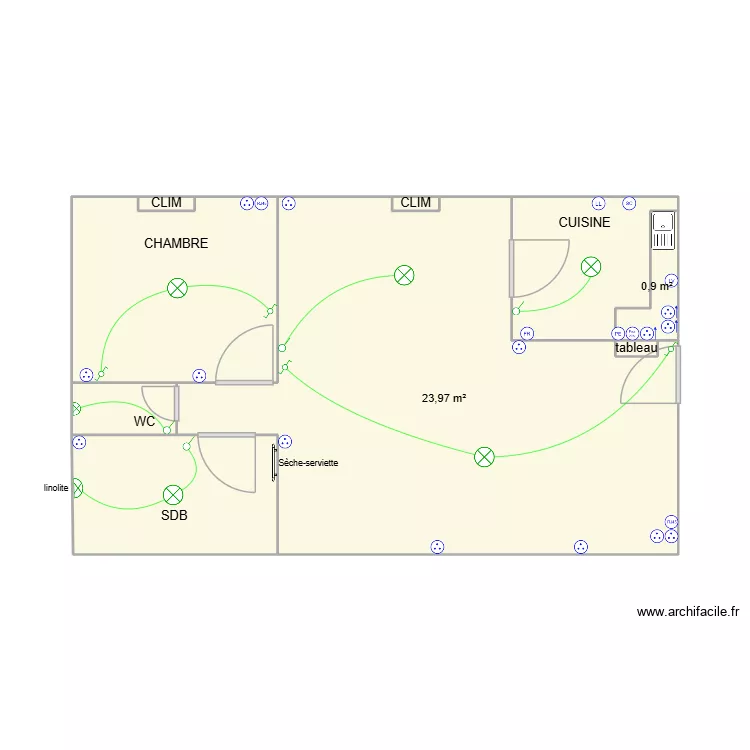 SAINTE CLAIRE R+2. Plan de 9 et 42 m² SAINTE CLAIRE R+2. Plan de 9 et 42 m²