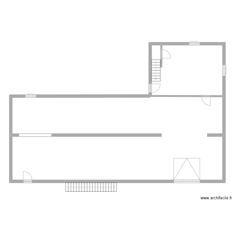 AUGIZEAU RDC B. Plan de 3 pièces et 173 m2