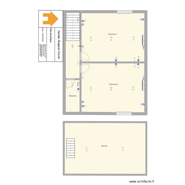 Vander Stappen David. Plan de 5 pièces et 112 m2