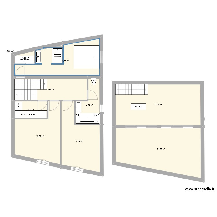 maison luzinay FILS. Plan de 10 pièces et 99 m2