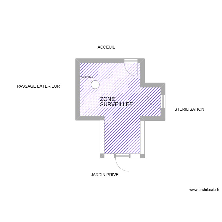 LE FLOCH S1. Plan de 1 pièce et 19 m2