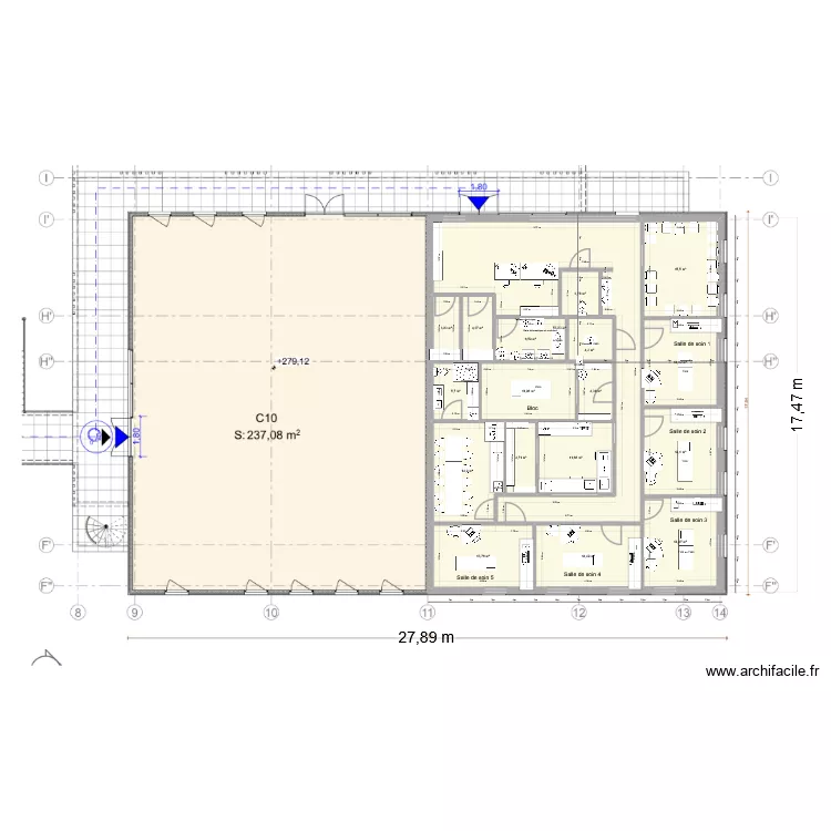Test Plan final Batiment 2 etage 1. Plan de 18 et 216 m² Test Plan final Batiment 2 etage 1. Plan de 18 et 216 m²