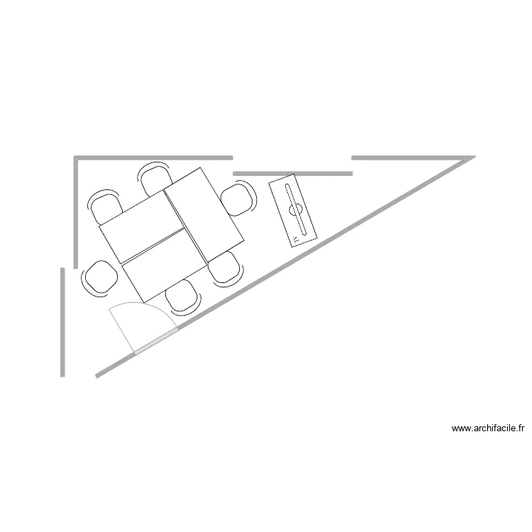 salle de r&eacute;union. Plan de 